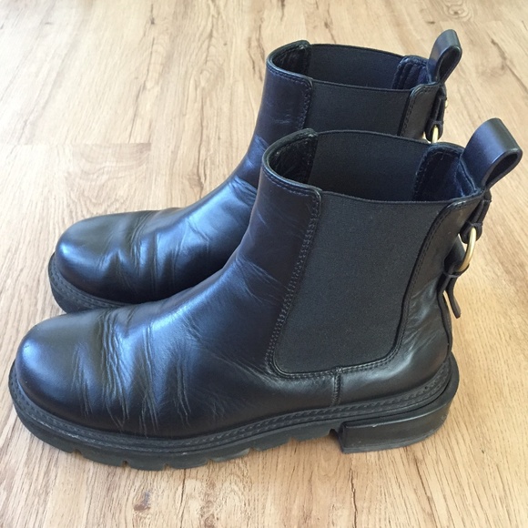 ★Org.$598 FRAME elasticated sides Boots Black EU38.5★